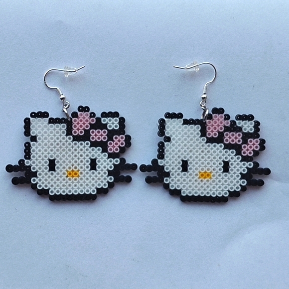 handcrafted Accessories - Handcrafted Hello Kitty Earrings